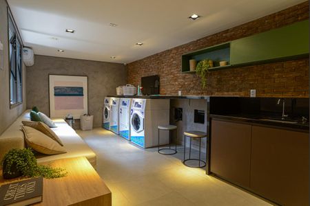 Studio para alugar com 28m², 1 quarto e sem vaga Studio para alugar com 28m², 1 quarto e sem vagaÁrea comum - Lavanderia