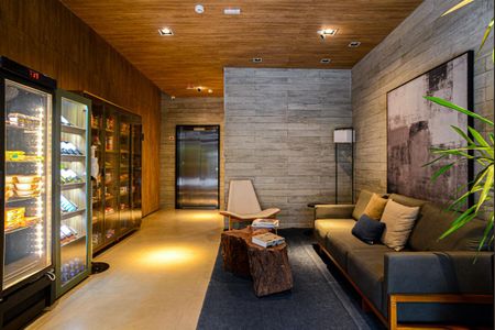 Studio para alugar com 28m², 1 quarto e sem vaga Studio para alugar com 28m², 1 quarto e sem vagaÁrea comum - Hall Social