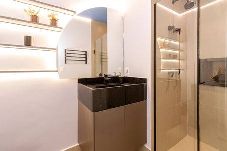 Studio para alugar com 27m², 1 quarto e sem vaga Studio para alugar com 27m², 1 quarto e sem vagaBanheiro