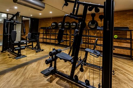 Studio para alugar com 27m², 1 quarto e 1 vaga Studio para alugar com 27m², 1 quarto e 1 vagaÁrea comum - Academia