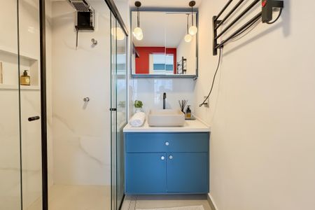 Studio para alugar com 27m², 1 quarto e sem vaga Studio para alugar com 27m², 1 quarto e sem vagaBanheiro
