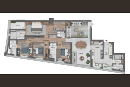 Apartamento à venda com 162m², 4 quartos e 2 vagas