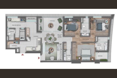 Apartamento à venda com 128m², 3 quartos e 2 vagas