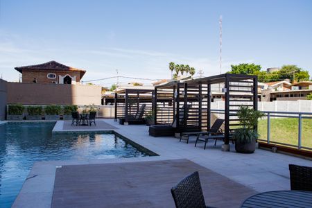 Studio para alugar com 45m², 1 quarto e 1 vaga Studio para alugar com 45m², 1 quarto e 1 vagaÁrea comum - Piscina