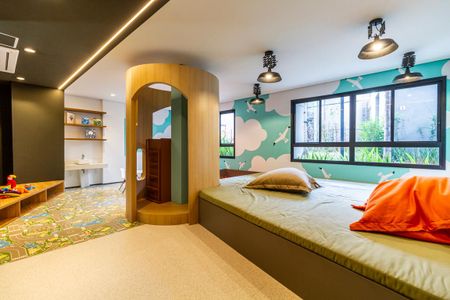 Studio para alugar com 24m², 1 quarto e sem vaga Studio para alugar com 24m², 1 quarto e sem vagaÁrea comum - Brinquedoteca