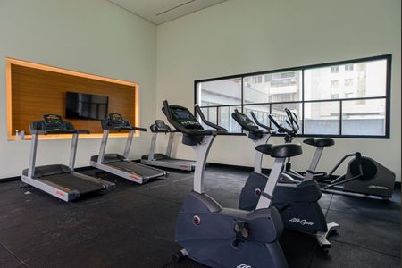 Studio para alugar com 20m², 1 quarto e 1 vaga Studio para alugar com 20m², 1 quarto e 1 vagaÁrea comum - Academia