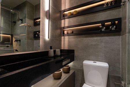 Studio para alugar com 27m², 1 quarto e sem vaga Studio para alugar com 27m², 1 quarto e sem vagaBanheiro