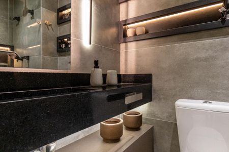 Studio para alugar com 27m², 1 quarto e sem vaga Studio para alugar com 27m², 1 quarto e sem vagaBanheiro