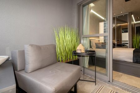 Studio para alugar com 27m², 1 quarto e sem vaga Studio para alugar com 27m², 1 quarto e sem vagaSacada