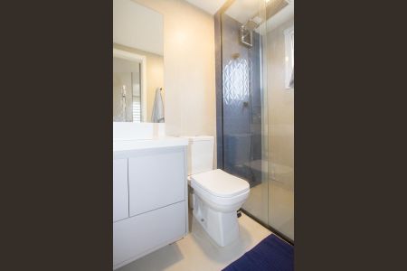 Banheiro da Suíte de apartamento para alugar com 1 quarto, 31m² em Vila das Belezas, São Paulo