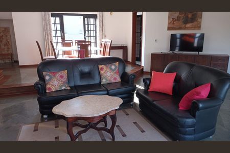 Sala de casa de condomínio para alugar com 4 quartos, 336m² em Condomínio Estância Marambaia, Vinhedo