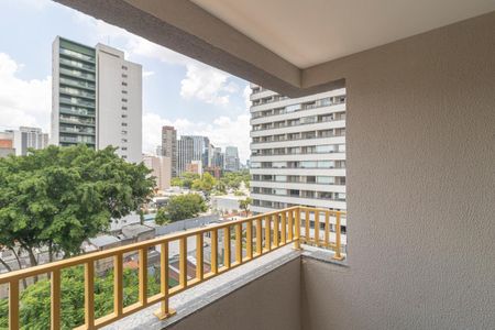 Varanda Sala de apartamento para alugar com 1 quarto, 26m² em Vila Olímpia, São Paulo
