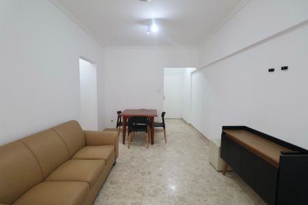 Sala de apartamento para alugar com 1 quarto, 58m² em Barra Funda, Guarujá