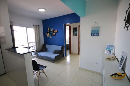 Sala de apartamento para alugar com 1 quarto, 43m² em Maracanã, Praia Grande