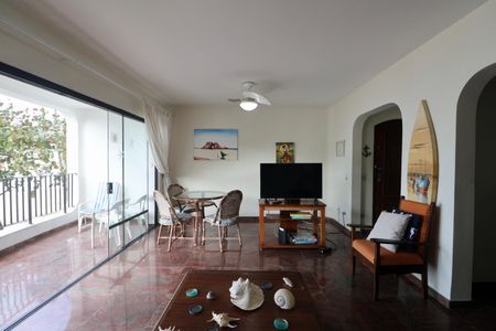 Sala de apartamento para alugar com 4 quartos, 144m² em Jardim Asturias, Guarujá