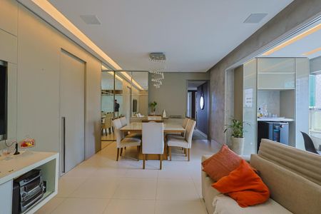 Sala de apartamento à venda com 3 quartos, 113m² em Vila da Serra, Nova Lima