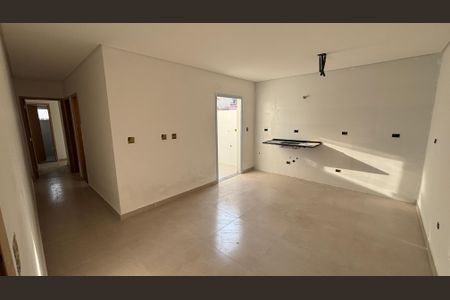 Sala/Cozinha de apartamento à venda com 2 quartos, 58m² em Vila Amabile Pezzolo, Santo André
