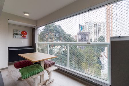 Varanda da Sala de apartamento para alugar com 1 quarto, 40m² em Panamby, São Paulo
