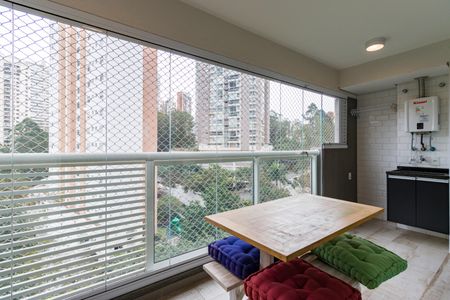 Varanda da Sala de apartamento para alugar com 1 quarto, 40m² em Panamby, São Paulo