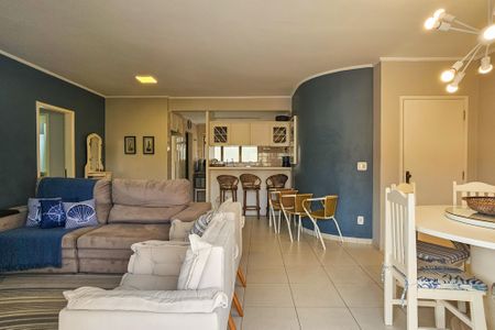 Sala de apartamento para alugar com 3 quartos, 110m² em Jardim Tres Marias, Guarujá