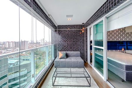 Varanda de kitnet/studio à venda com 1 quarto, 55m² em Vila Regente Feijó, São Paulo