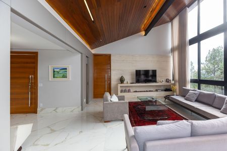 Sala de casa de condomínio à venda com 4 quartos, 450m² em Bosque da Ribeira, Nova Lima