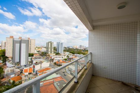 Varanda da sala de apartamento à venda com 3 quartos, 86m² em Vila Alzira, Santo André