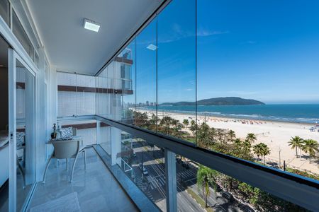 Varanda da Sala de apartamento para alugar com 3 quartos, 127m² em Gonzaga, Santos