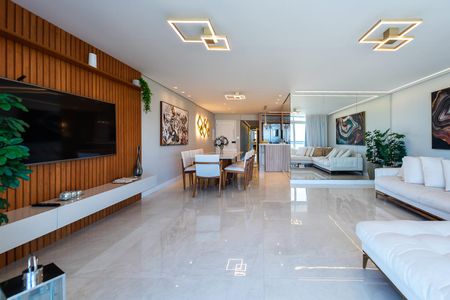 Sala de apartamento para alugar com 3 quartos, 127m² em Gonzaga, Santos