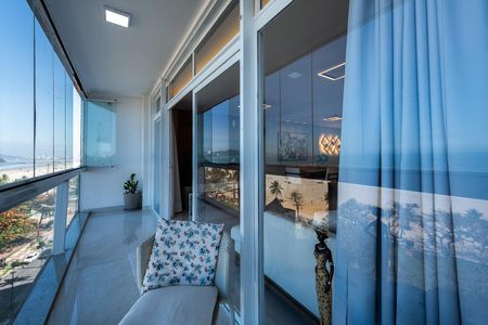 Varanda da Sala de apartamento para alugar com 3 quartos, 127m² em Gonzaga, Santos