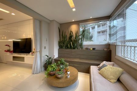 Varanda da Sala de apartamento à venda com 3 quartos, 95m² em Caiçaras, Belo Horizonte