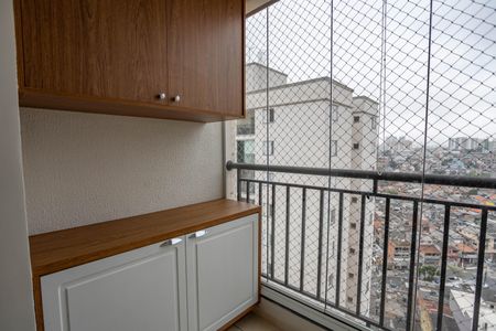 Varanda da sala de apartamento à venda com 2 quartos, 69m² em Conceição, Diadema