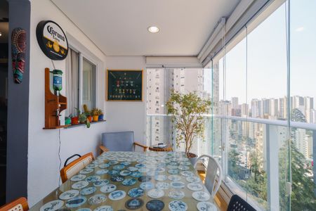 Varanda da Sala de apartamento à venda com 1 quarto, 60m² em Morumbi, São Paulo
