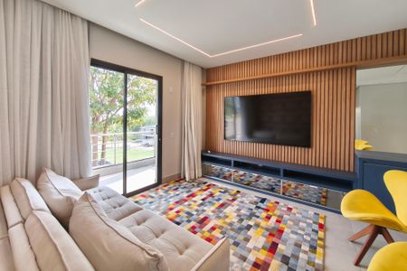 Sala de casa de condomínio para alugar com 3 quartos, 210m² em Swiss Park, Campinas