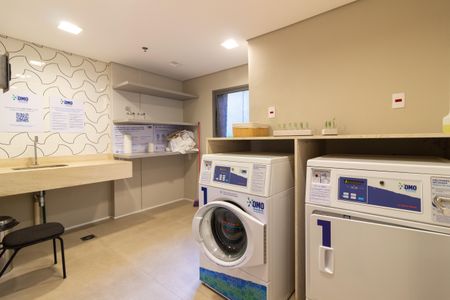 Área comum - Lavanderia de kitnet/studio para alugar com 1 quarto, 22m² em Paraíso, São Paulo