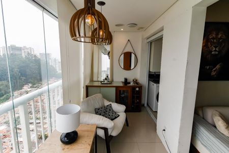 Varanda da Sala de apartamento à venda com 2 quartos, 63m² em Fazenda Morumbi, São Paulo