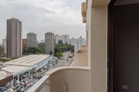 Sacada da Sala de apartamento para alugar com 1 quarto, 57m² em Vila Andrade, São Paulo
