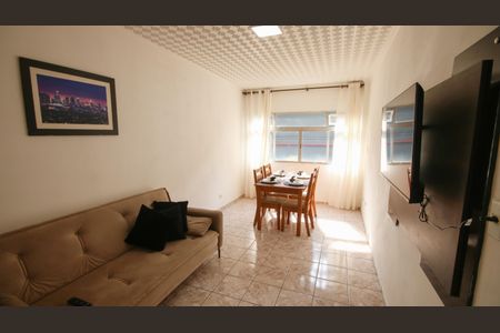 Sala de apartamento para alugar com 1 quarto, 70m² em Boqueirão, Praia Grande
