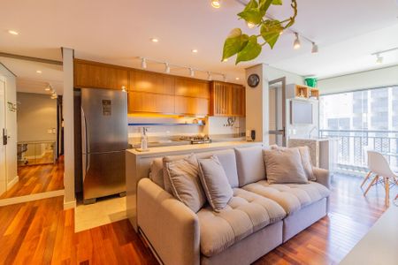 Sala/Cozinha de apartamento à venda com 2 quartos, 67m² em Vila Anglo Brasileira, São Paulo