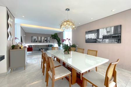 Sala de jantar de casa de condomínio à venda com 4 quartos, 348m² em Paquetá, Belo Horizonte