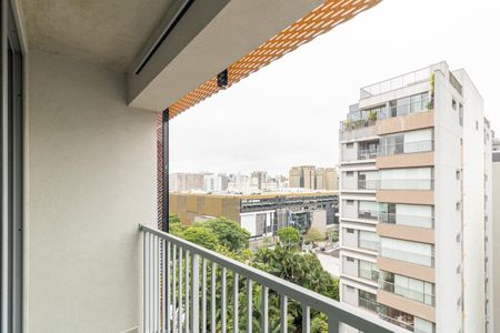 Varanda do Studio de kitnet/studio para alugar com 1 quarto, 22m² em Indianópolis, São Paulo