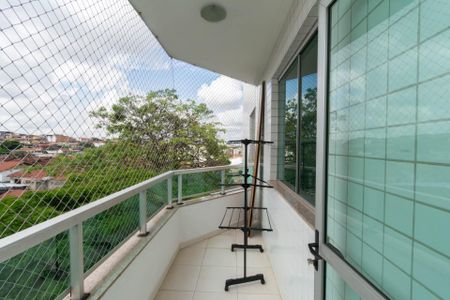 Varanda da Sala de apartamento à venda com 3 quartos, 103m² em Tirol, Contagem