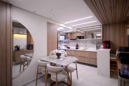 Sala/Cozinha de apartamento à venda com 2 quartos, 52m² em Vila Moinho Velho, São Paulo