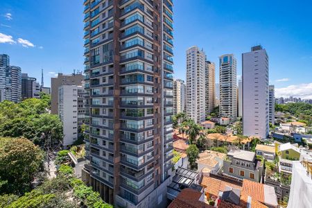 Sala/Cozinha - Vista de apartamento para alugar com 2 quartos, 59m² em Jardins, São Paulo