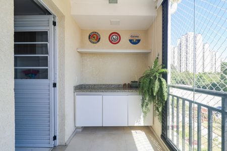Varanda da Sala de apartamento à venda com 3 quartos, 80m² em Chácara Agrindus, Taboão da Serra