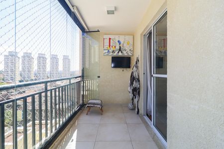 Varanda da Sala de apartamento à venda com 3 quartos, 80m² em Chácara Agrindus, Taboão da Serra