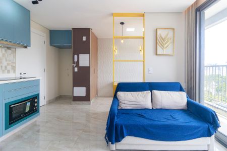 Sala de apartamento para alugar com 1 quarto, 37m² em Santo Amaro, São Paulo