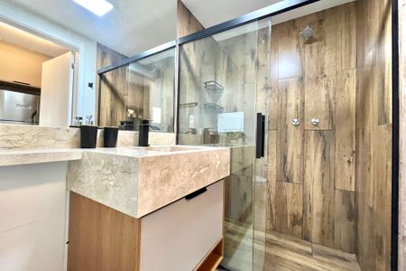 Banheiro Social de kitnet/studio para alugar com 1 quarto, 25m² em Vila Mascote, São Paulo