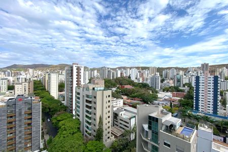 Vista da Sala de Estar de apartamento à venda com 4 quartos, 126m² em Sion, Belo Horizonte