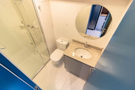 Banheiro de kitnet/studio à venda com 1 quarto, 26m² em Vila Clementino, São Paulo